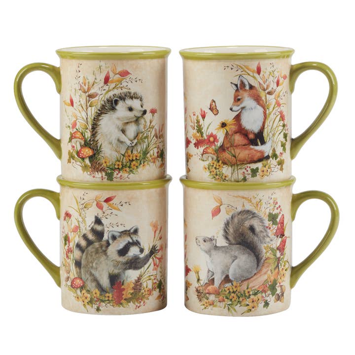 Certified International - Wholesale Coffee Mug - Woodland Critters Fall Mug 18 oz. asst.4