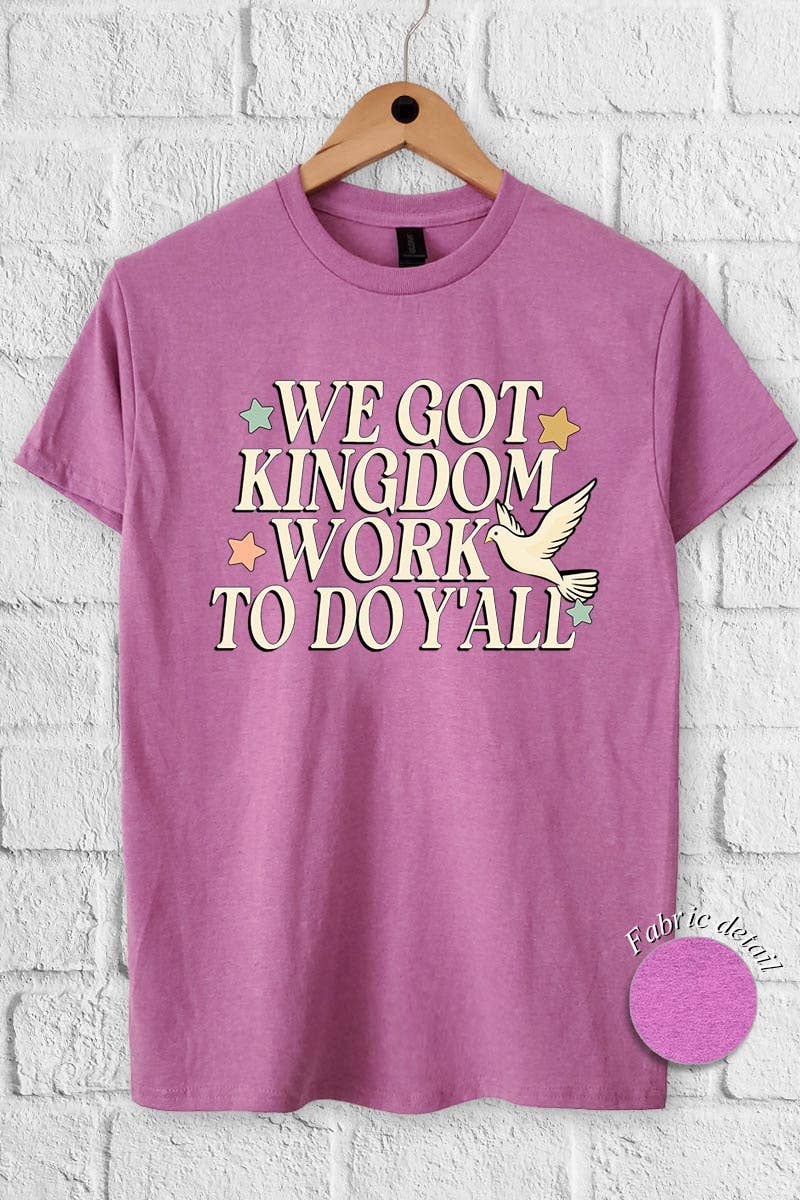 COLORBEAR - Wholesale T-Shirt (Graphic) - Women's - Kingdom Work Graphic Heavy Cotton Tee5