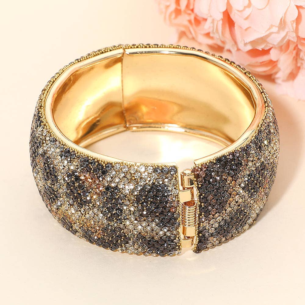 Sensibling Corp. - Venta al por mayor Brazalete - Brazalete de noche ancho con bisagras adornado con perlas y pedrería.23