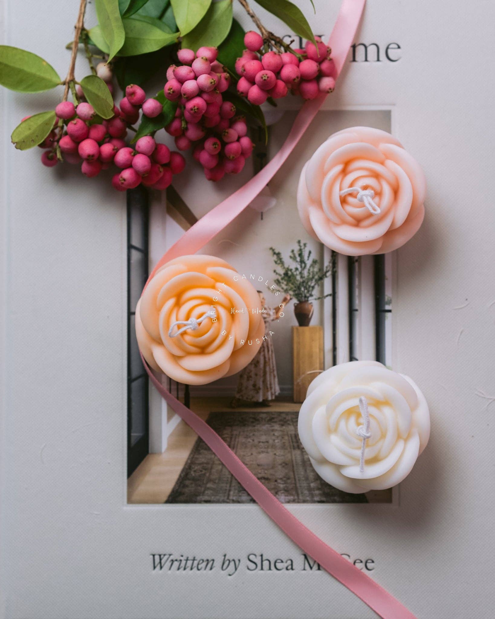 Bright Candles Co. – Großhandel Geschenkkerze – Rose Kerze6