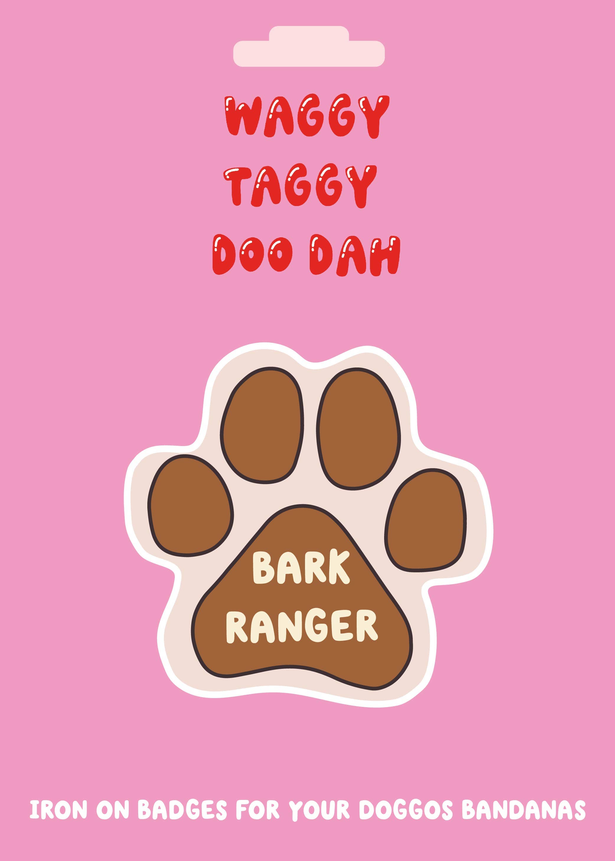 Apex Pet Products (Meaty Bubbles) - Wholesale Pet Bandana - Dog - Bark Ranger iron on patch for dogs1