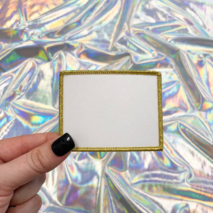 The Crafty Engineer - Wholesale Patch - Blank Sublimation Patches with Metallic Border - Individual1