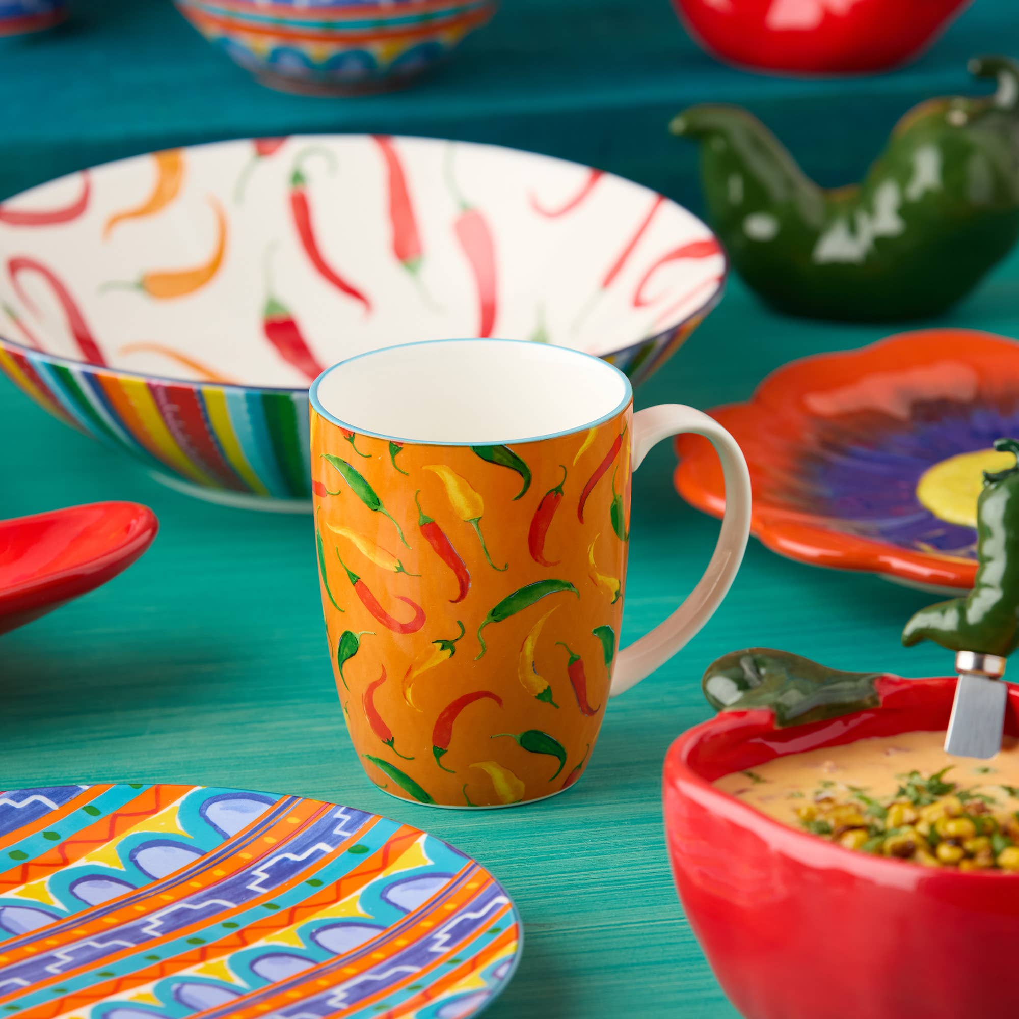 Certified International - Wholesale Bowl - Caliente Soup/Pasta Bowl 50 oz 6 asst10