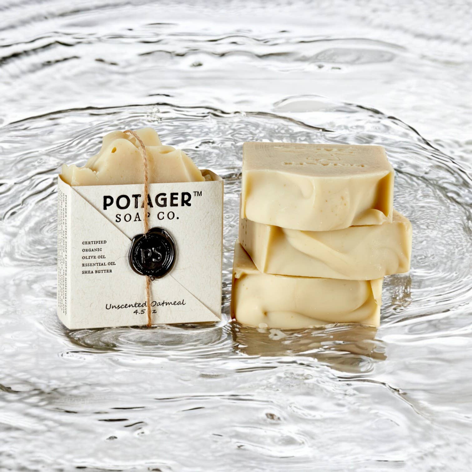 Potager Soap Company - Vente Pains de savon - Savon en barre artisanal à l'avoine non parfumé | Savon biologique5