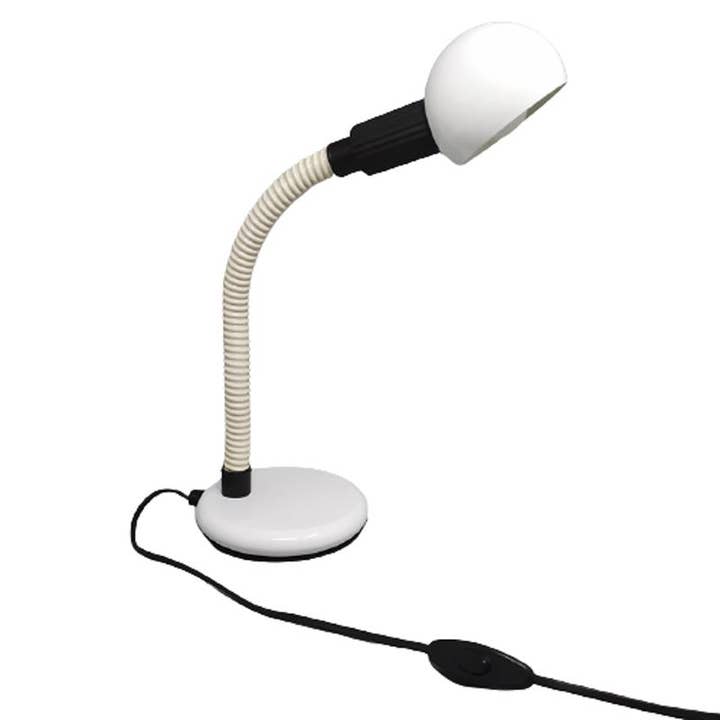 Superbe lampe de table blanche originale des années 1970. Veneta Lumi, Italie pour la vente par MadInteriorArt