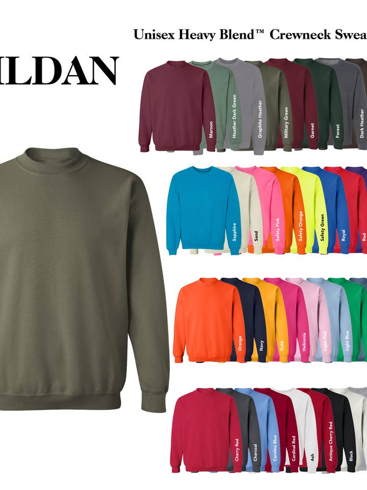 Herbs Trade - Wholesale Sweatshirt - Unisex - Gildan Wholesale Unisex Heavy Blend Crewneck Sweatshirt 0