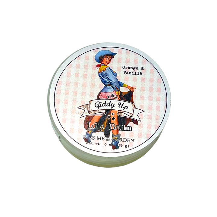 Giddy Up Lip Balm .5 oz for wholesale by Kiss Me in the Garden