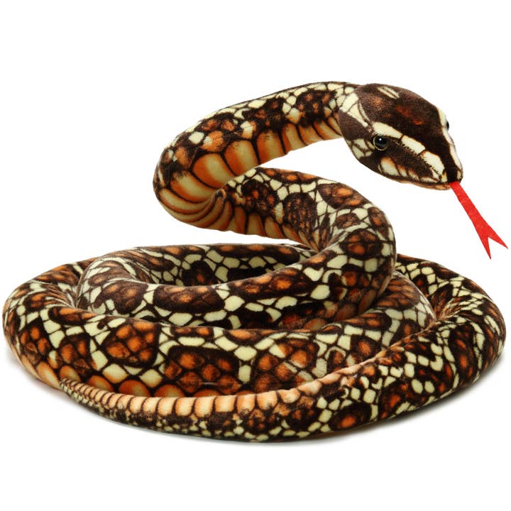 Bernard The Brown Python| 9.5 Foot Long Stuffed Animal Plush for wholesale by VIAHART Toy Co.