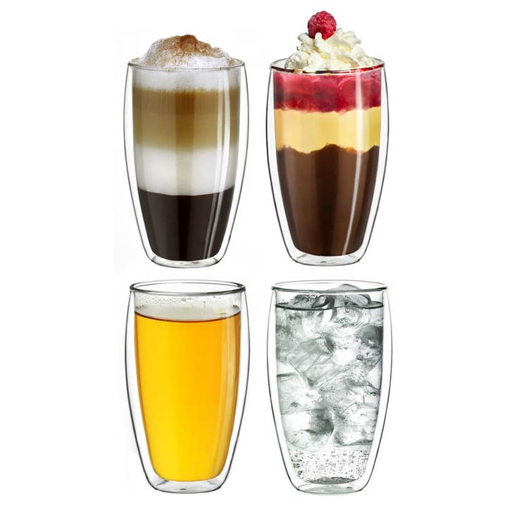 Vaso térmico doble pared dg-sh 400 ml; set de 4 para venta al por mayor de Creano