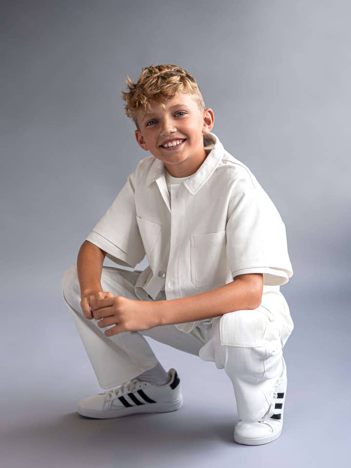 PAREA - Wholesale Button Down Shirt - Kids - Cargo lapel shirt3