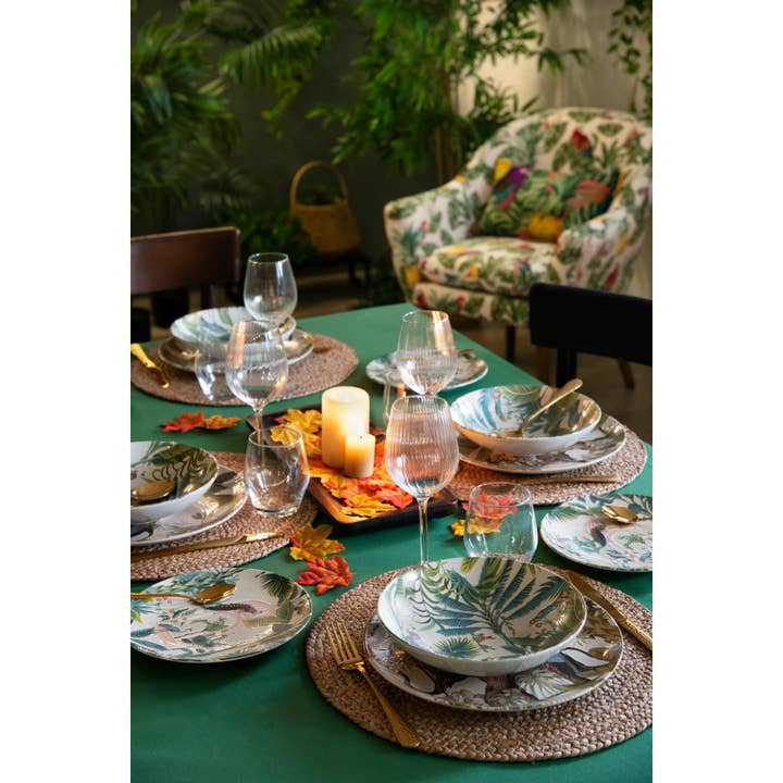 multicolour 12 Kabir Dinnerware Set for wholesale on Faire5