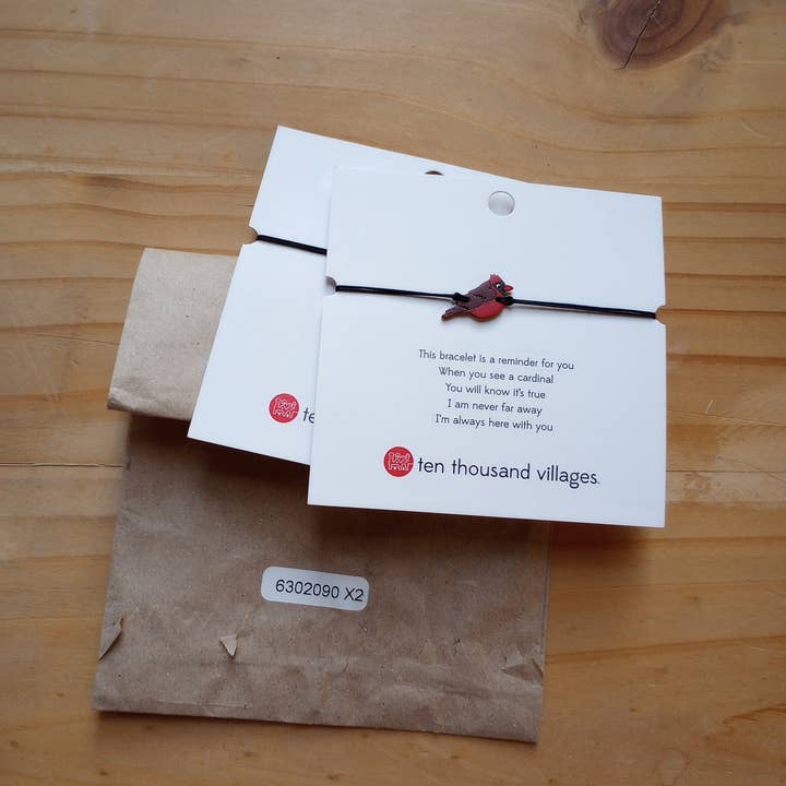 Ten Thousand Villages - Wholesale Charm/Dangle Bracelet - Handcarved Cardinal Bracelet3