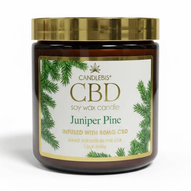 JUNIPER PINE CBD CANDLE for wholesale by Candlebis CBD Candles