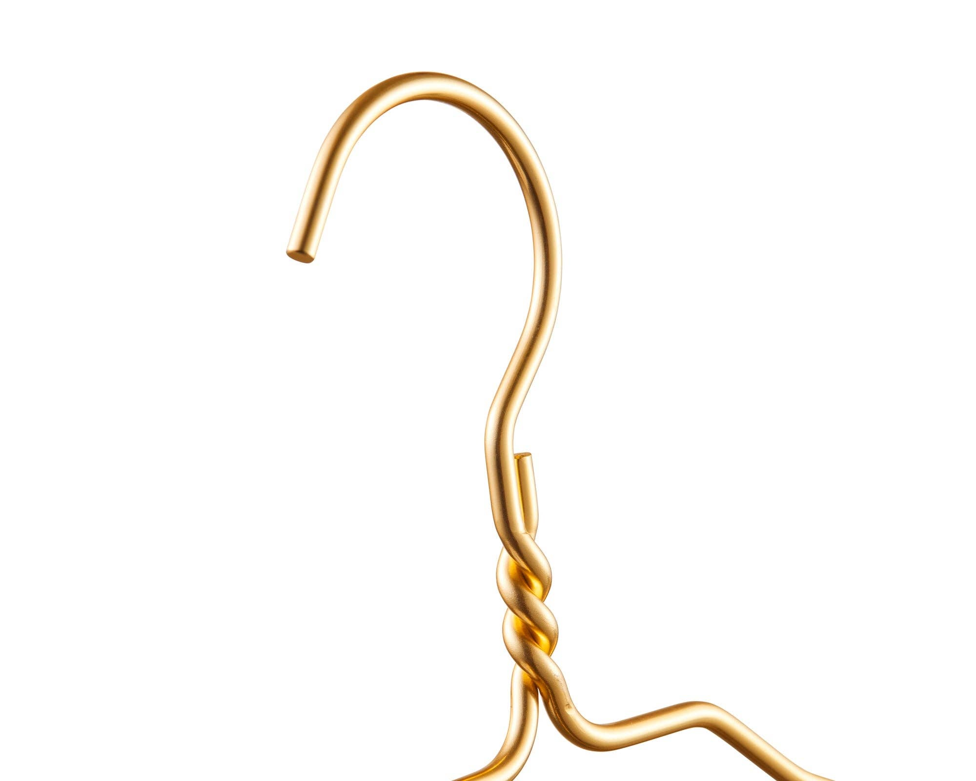 DEILSY - Vente Cintres - Cintres en aluminium doré (5 pièces par pochette en papier)5