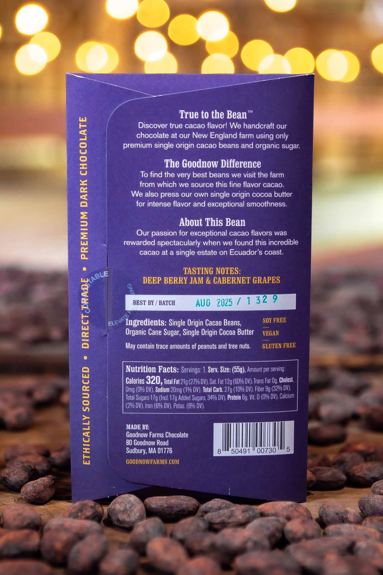 Goodnow Farms Chocolate - Wholesale Chocolate Bar - Signature Line, Ecuador, Esmeraldas Craft Chocolate1