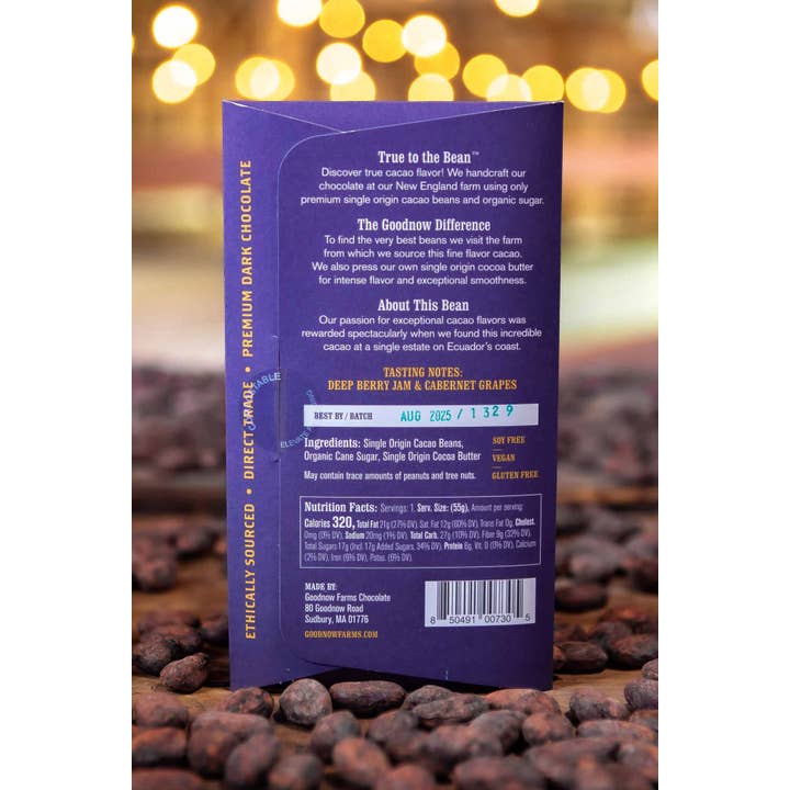 Goodnow Farms Chocolate - Wholesale Chocolate Bar - Signature Line, Ecuador, Esmeraldas Craft Chocolate1