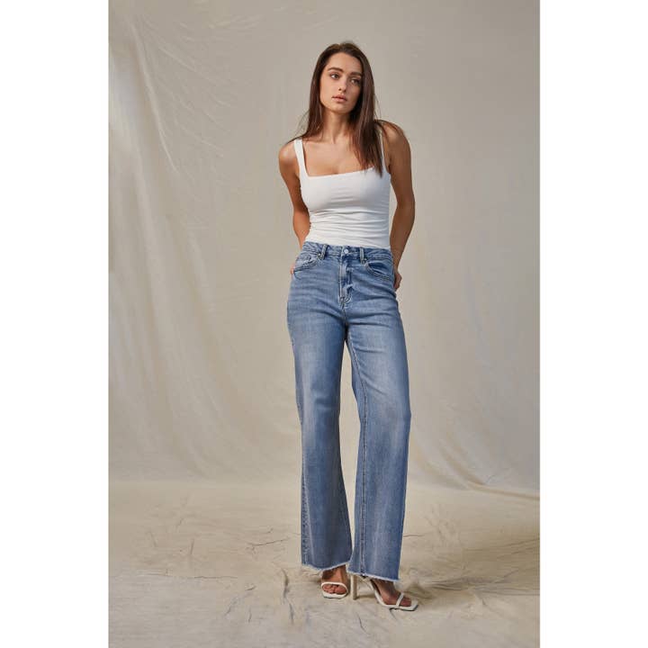 SUPER HIGH WIDE LEG - SUPER SOFT for wholesale by Mica Denim