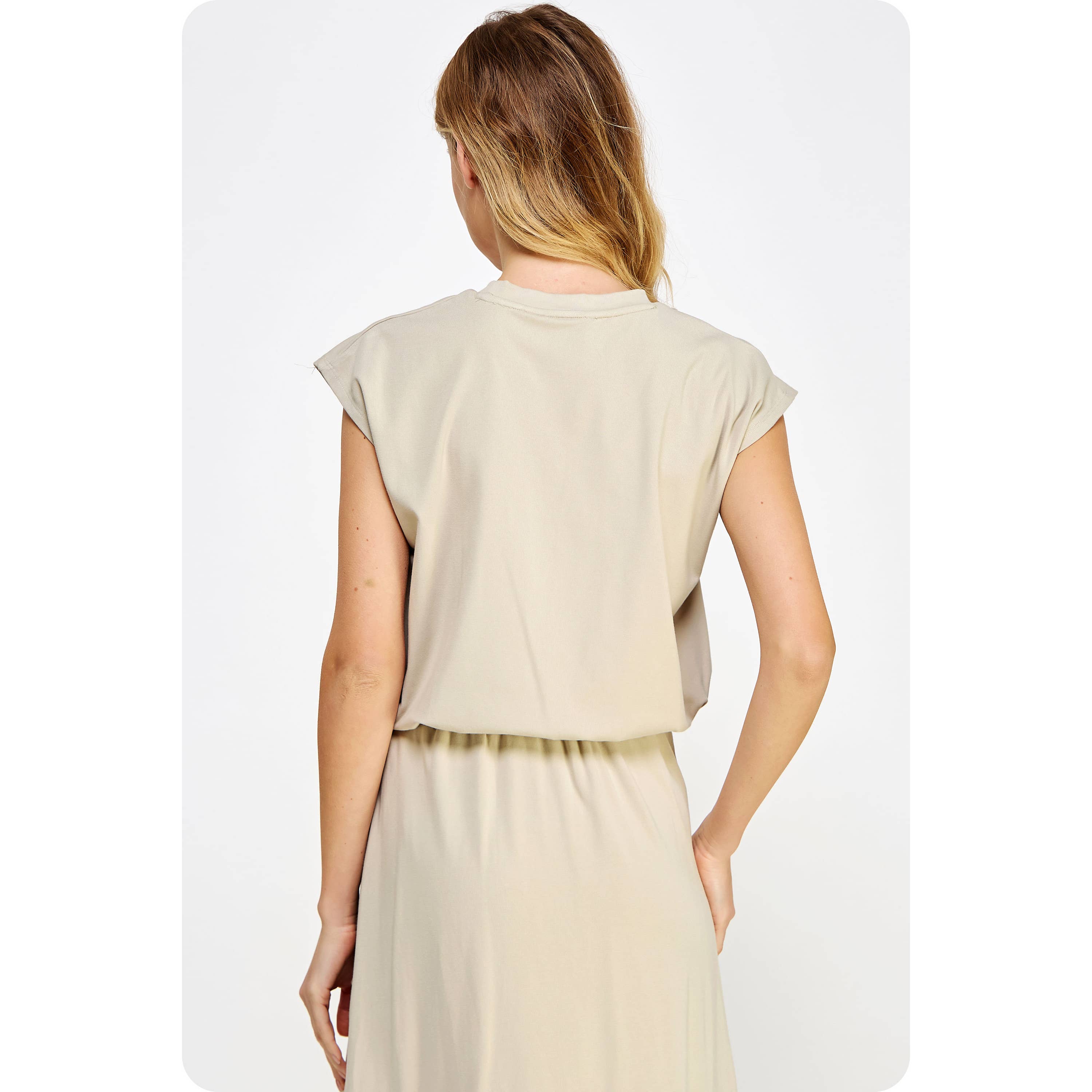 Strut & Bolt - Wholesale Knit Top - Women's - Drawstring Knit Cap Tee Top6