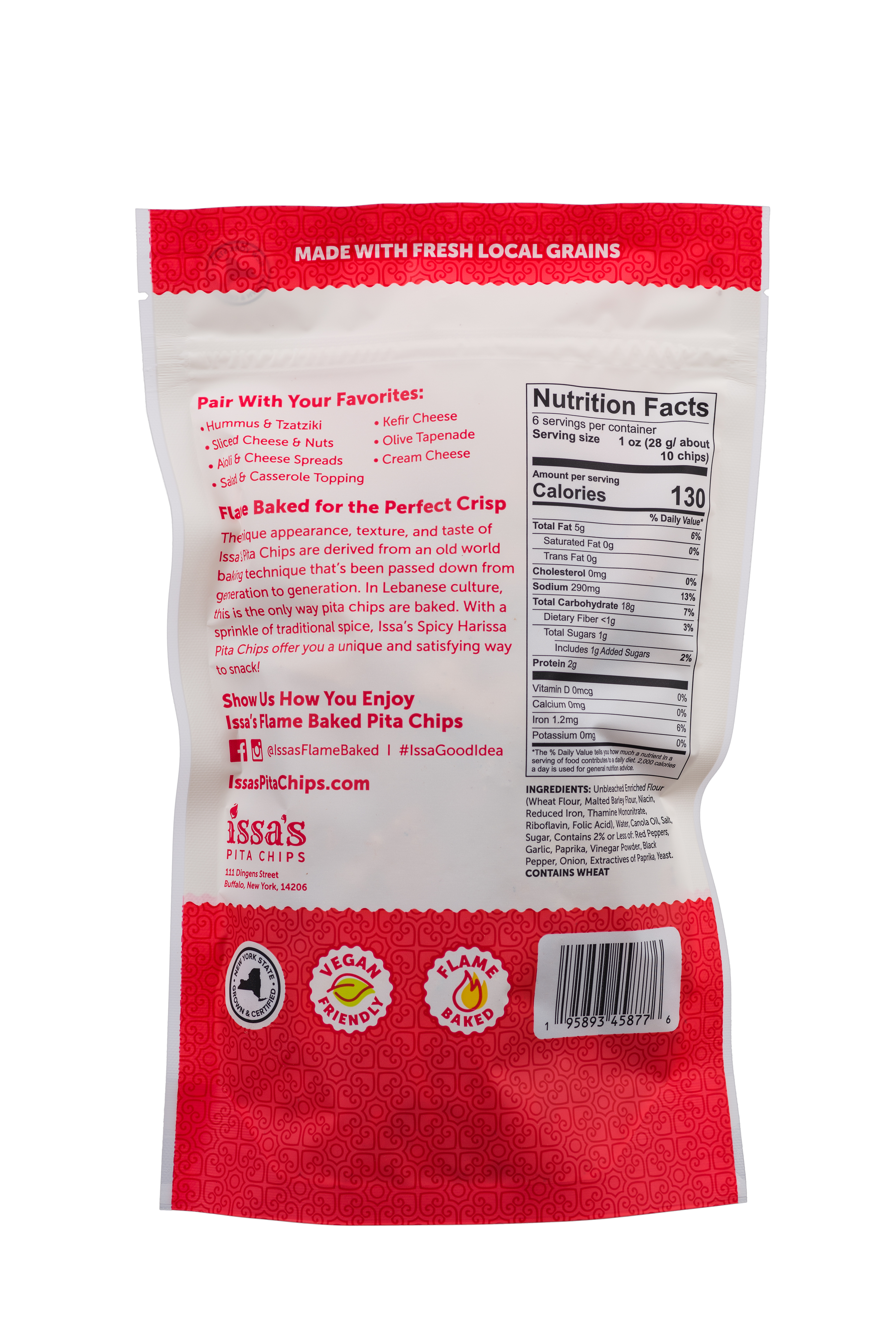 Issa's Pita Chips – Engroshandel Chips – Issa's krydrede Harissa Pita Chips3