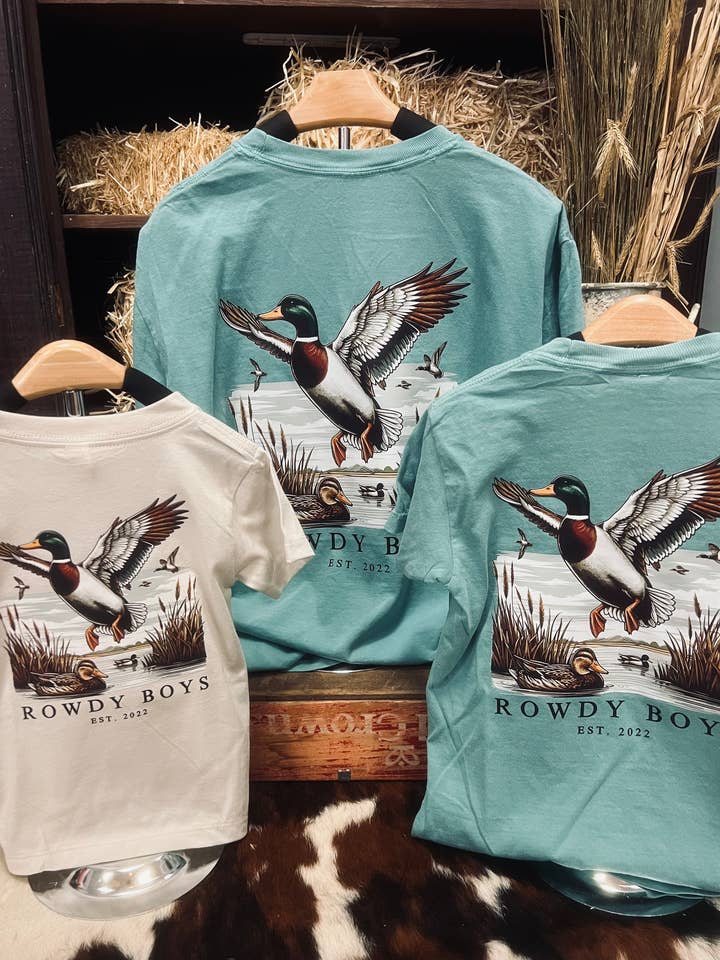 Flying Duck Adult Tee for wholesale by Rowdy Boys