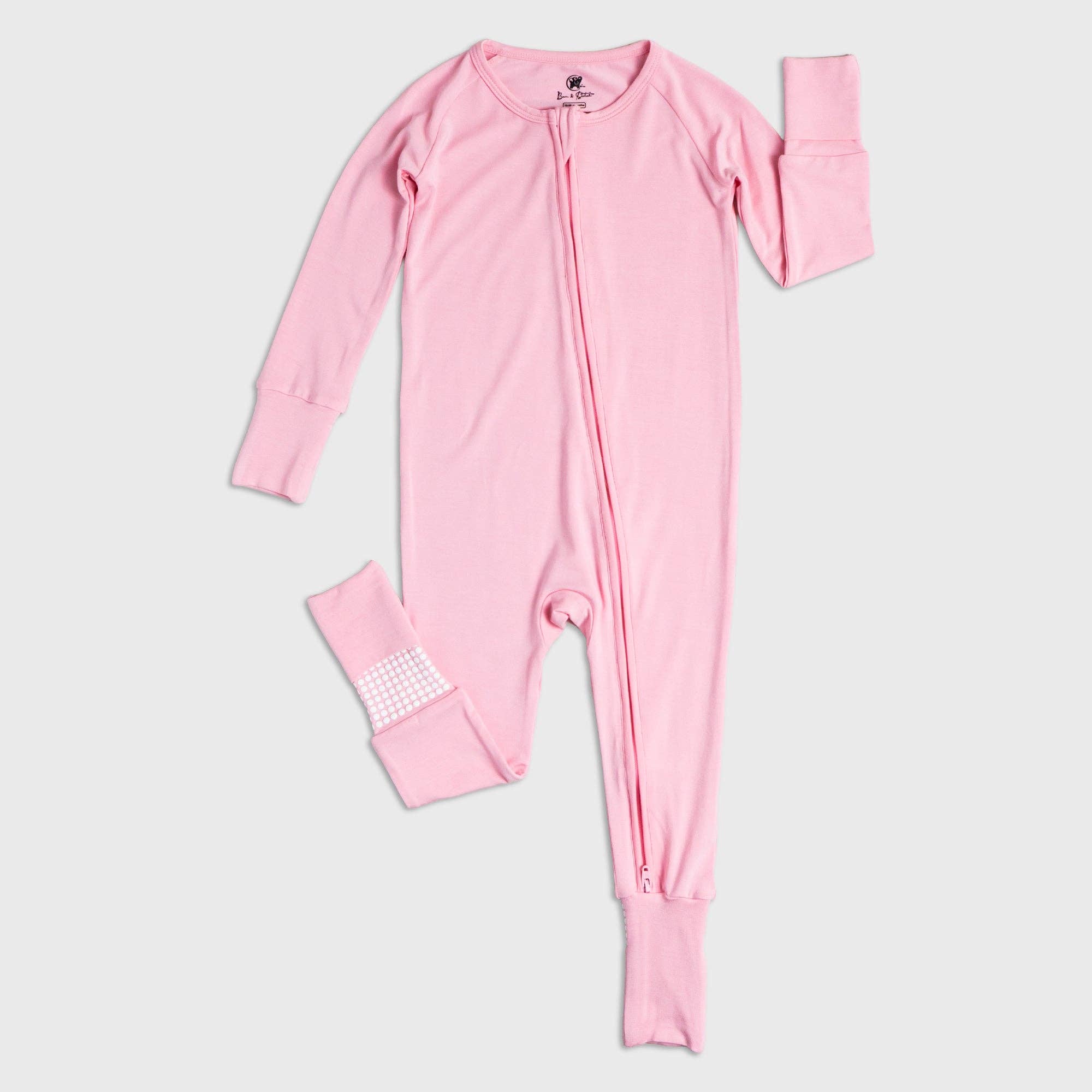 Bam & Stitch - Vente Grenouillère – bébé - Barboteuse Convertible Fleur Rose5