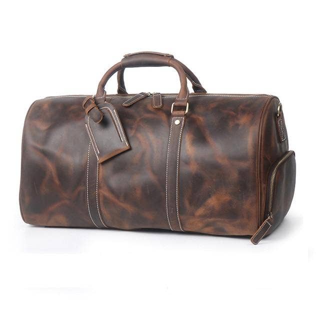 Steel Horse Leather - Wholesale Weekender Bag - Unisex - The Dagny Weekender | Large Leather Duffle Bag7