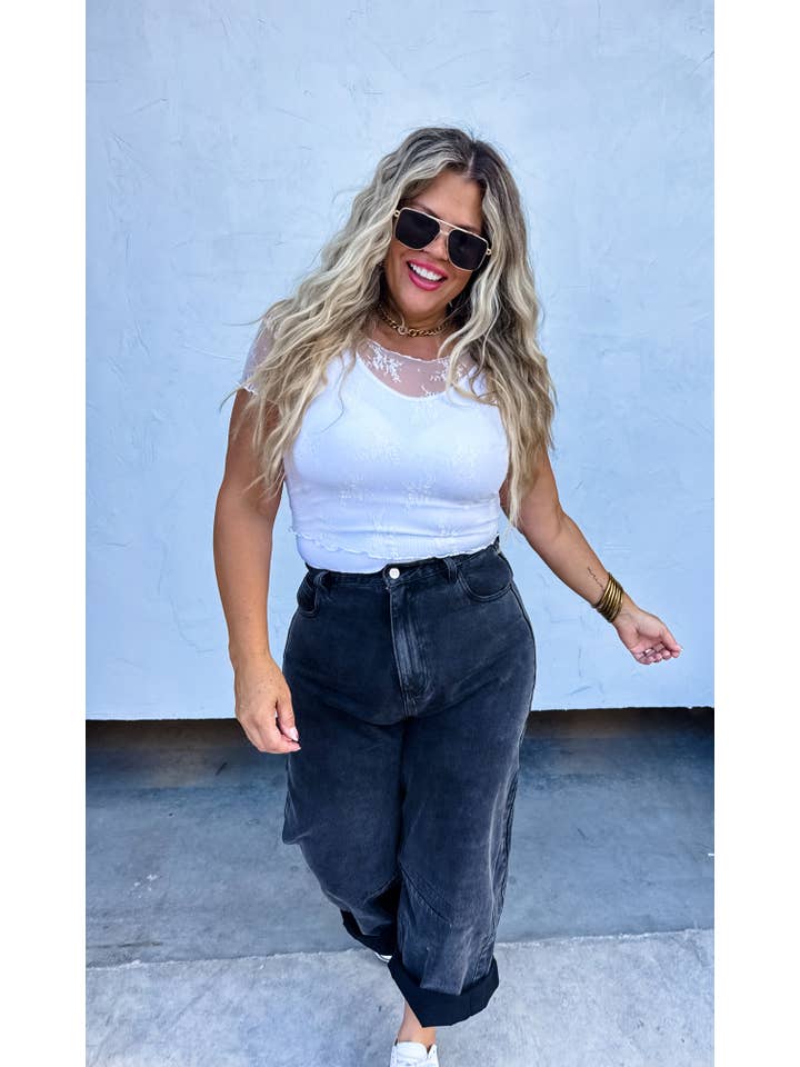 BLAKELEY - Wholesale Blouse - Women's - ALLE SHORT SLEEVE LACE TOP9