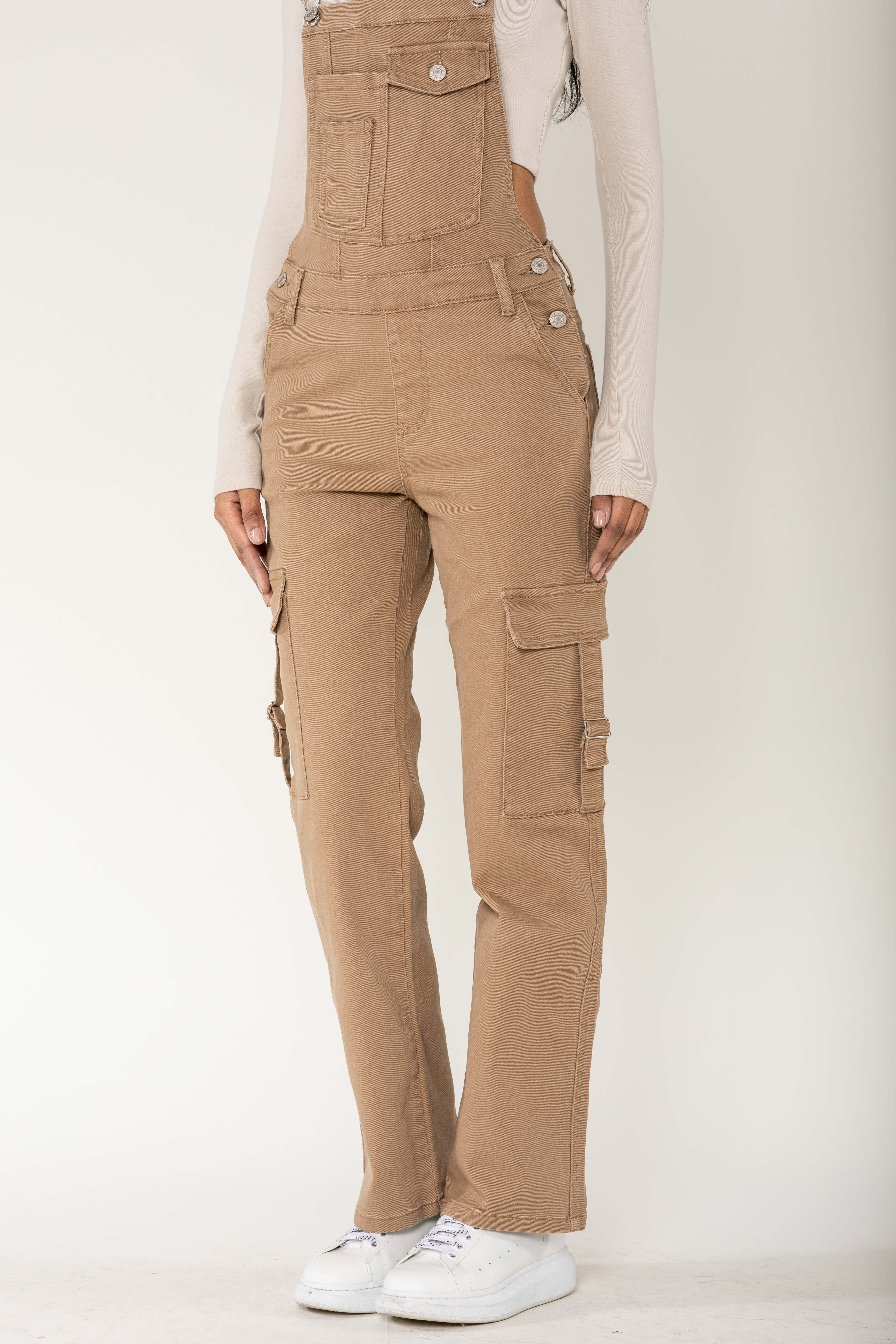 Nina Carter - Wholesale Overalls - Women's - Nina Carter Cargo Denim Stretch Denim Overalls S56010