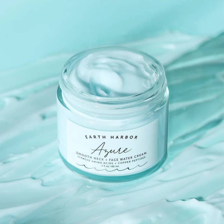 Earth Harbor Naturals – Großhandel Anti-Aging-Feuchtigkeitscreme – AZURE Smooth Neck + Gesichtswassercreme: Aminosäuren und Peptide