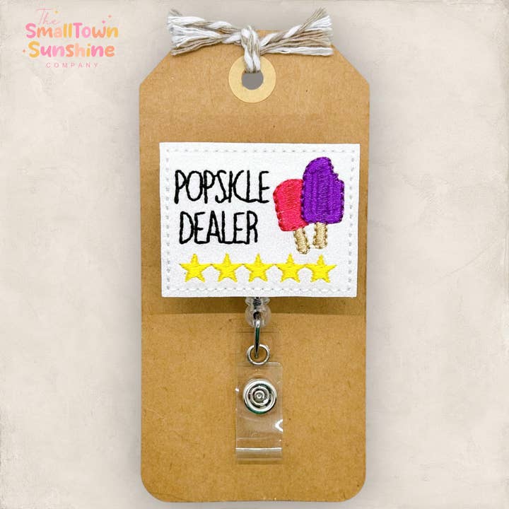 Popsicle Dealer Badge Reel voor wholesale door The SmallTownSunshine Company