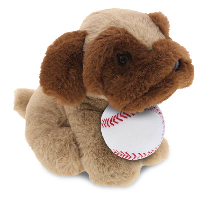 Cota Global – wholesale Fyllda/plyschleksaker - Barn och baby – Plyschbaseboll - Supermjuk plysch - Brun mops