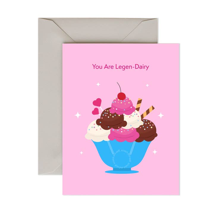 MERCI, GRATTEZ ET RENIFLEZ, LEGEN-DAIRY pour la vente par Pancake Paperie