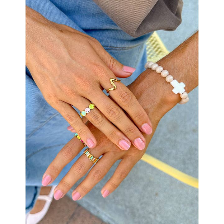 Elevated Faith - Wholesale Band/Stacked Ring - Wavy Cross Ring