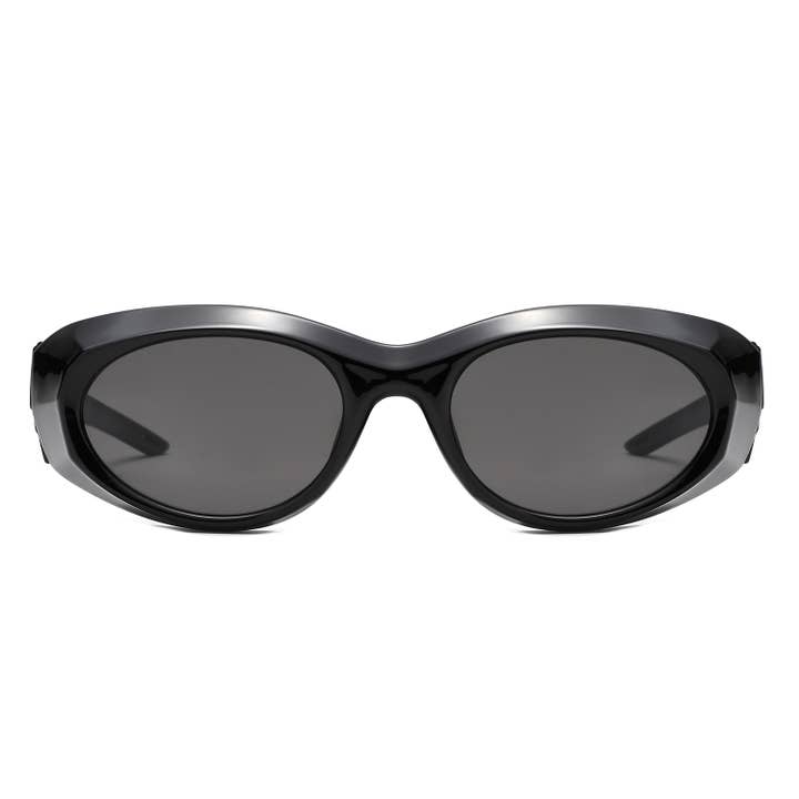 Cramilo Eyewear - Wholesale Sunglasses - Women's - Y2K Oval Retro Wrap Chunky Sunglasses 1