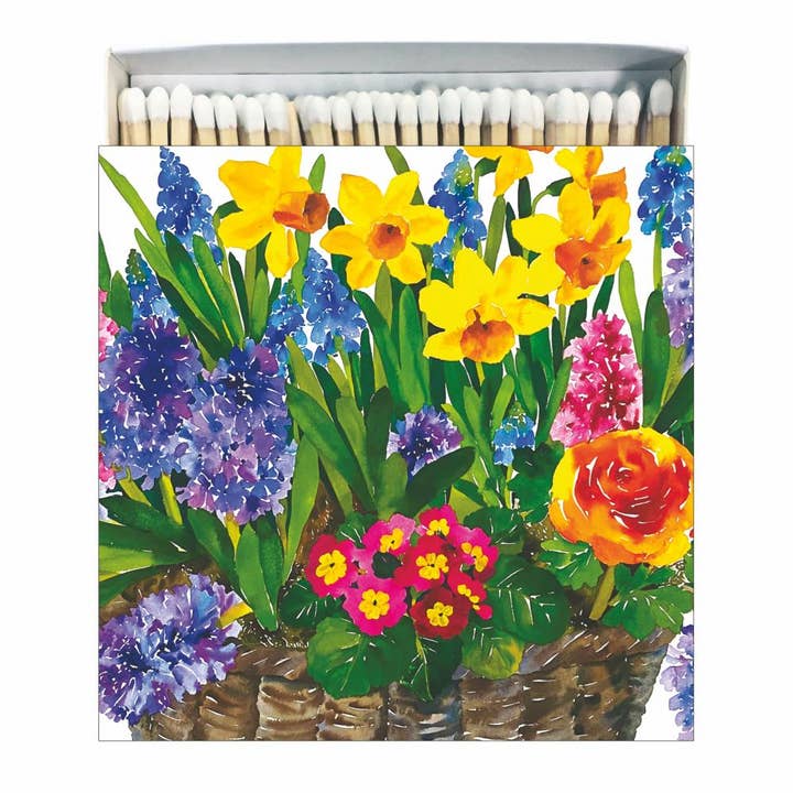 MATCHES IN SQUARE BOX-SPRING BASKET for wholesale by Paperproducts Design • Ambiente