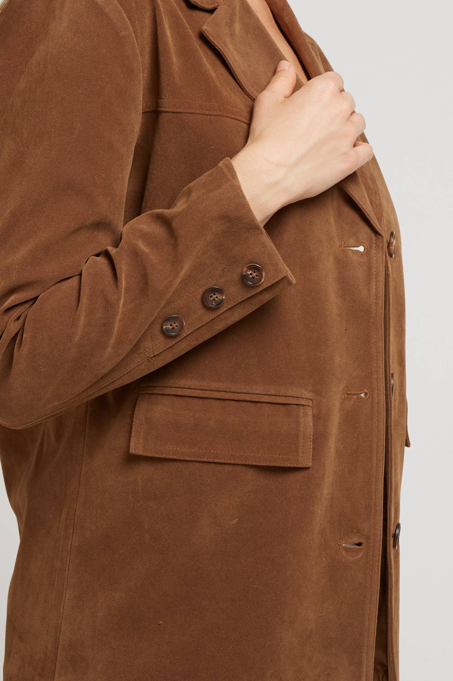 Andy & Lucy - Wholesale Jacket - Women's - WHITNEY - Blazer jacket with aged leather effect7