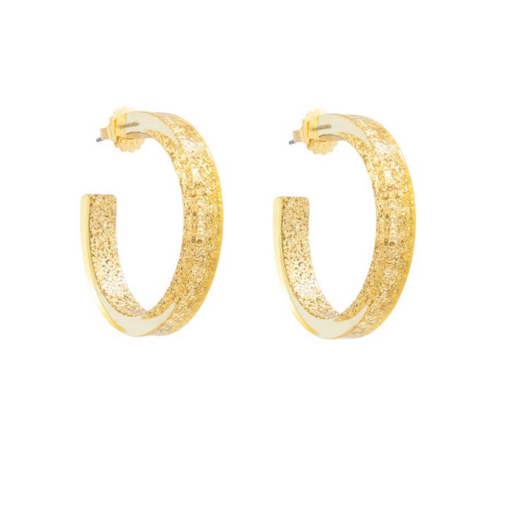 ZENZII Jewelry – Großhandel Hoops – Mittelgroßer offener Creolring aus Kunstharz3