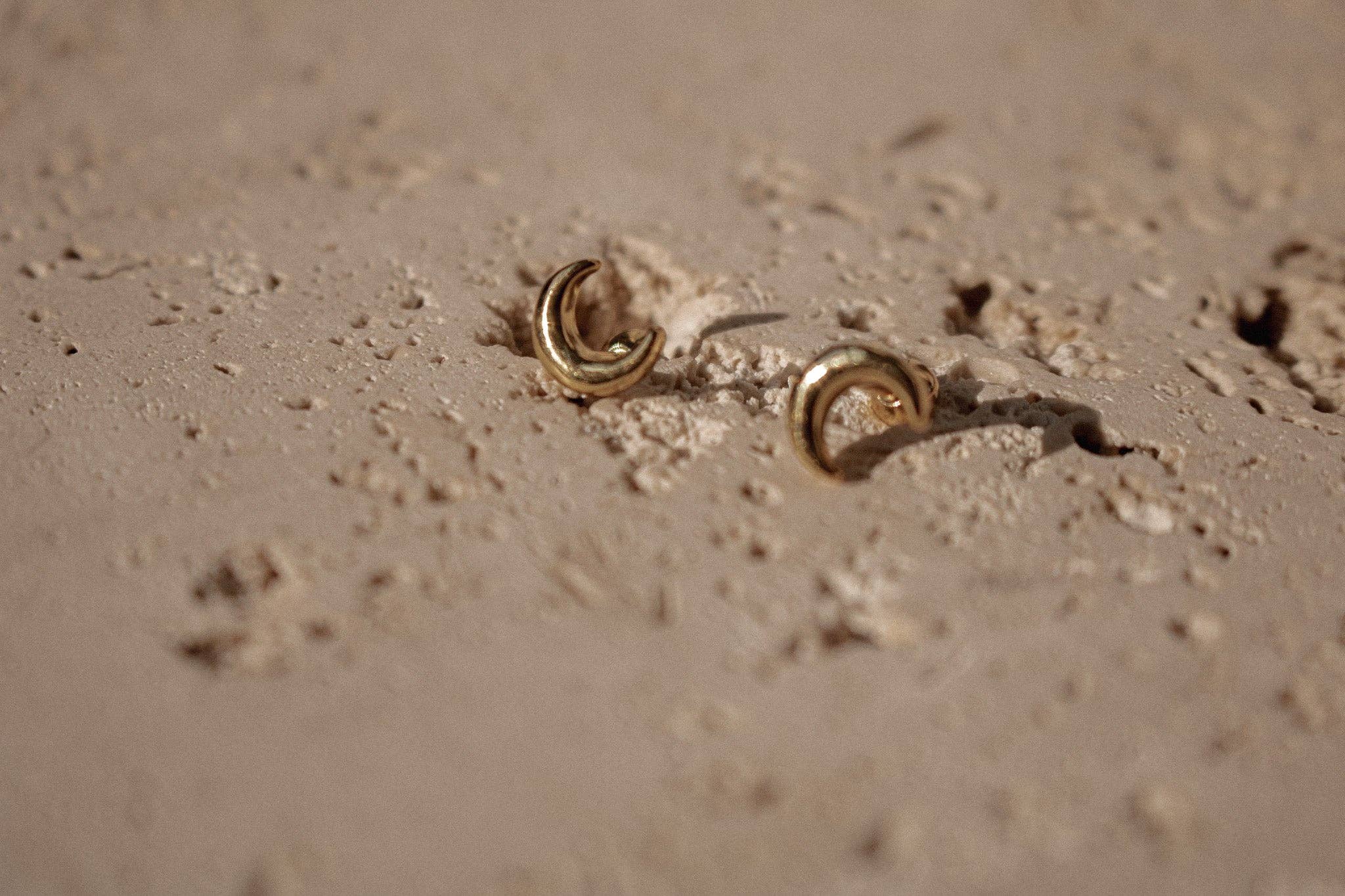 Black Sheep Jewelry - Wholesale Stud/Post Earrings - tiny moon studs1