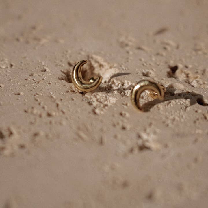 Black Sheep Jewelry - Wholesale Stud/Post Earrings - tiny moon studs1