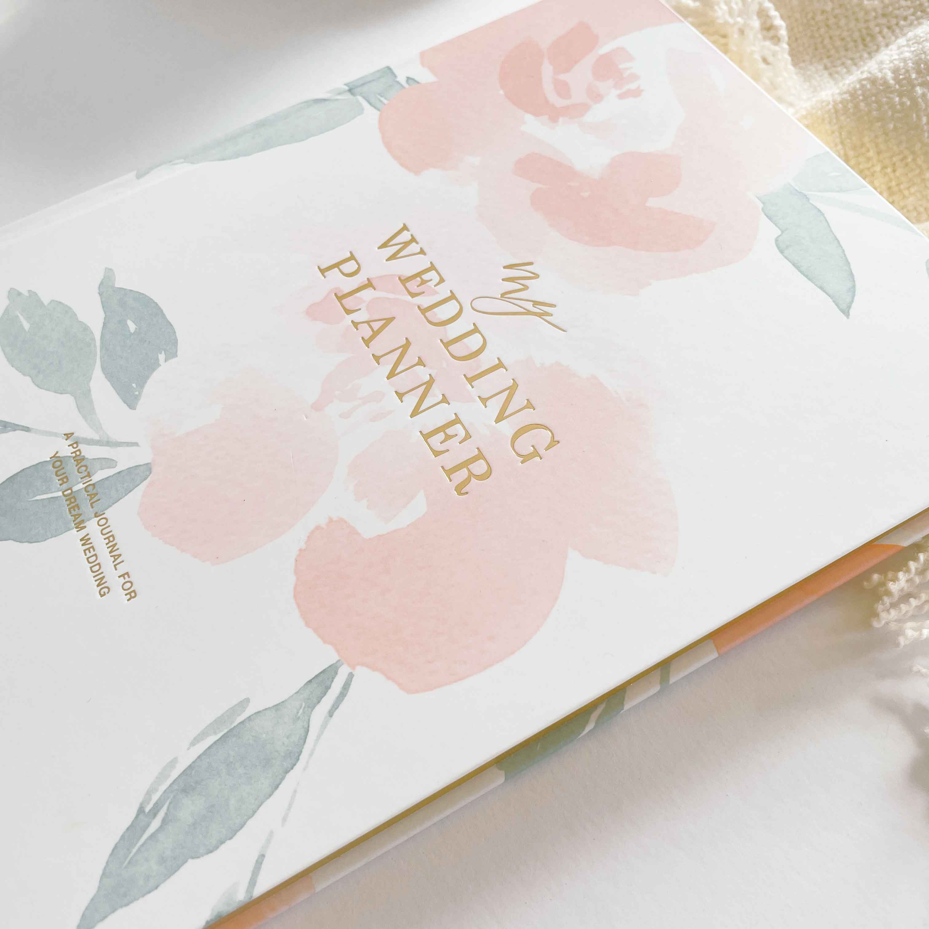 Blush And Gold - Wholesale Planner - Floral Wedding Planner Book with Gold Foil and Gilded1