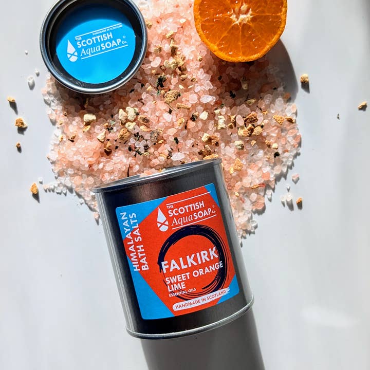 Bath Salts/ Falkirk (Sweet Orange & Lime)/ 300g for wholesale by The Scottish Aqua Shop Co.