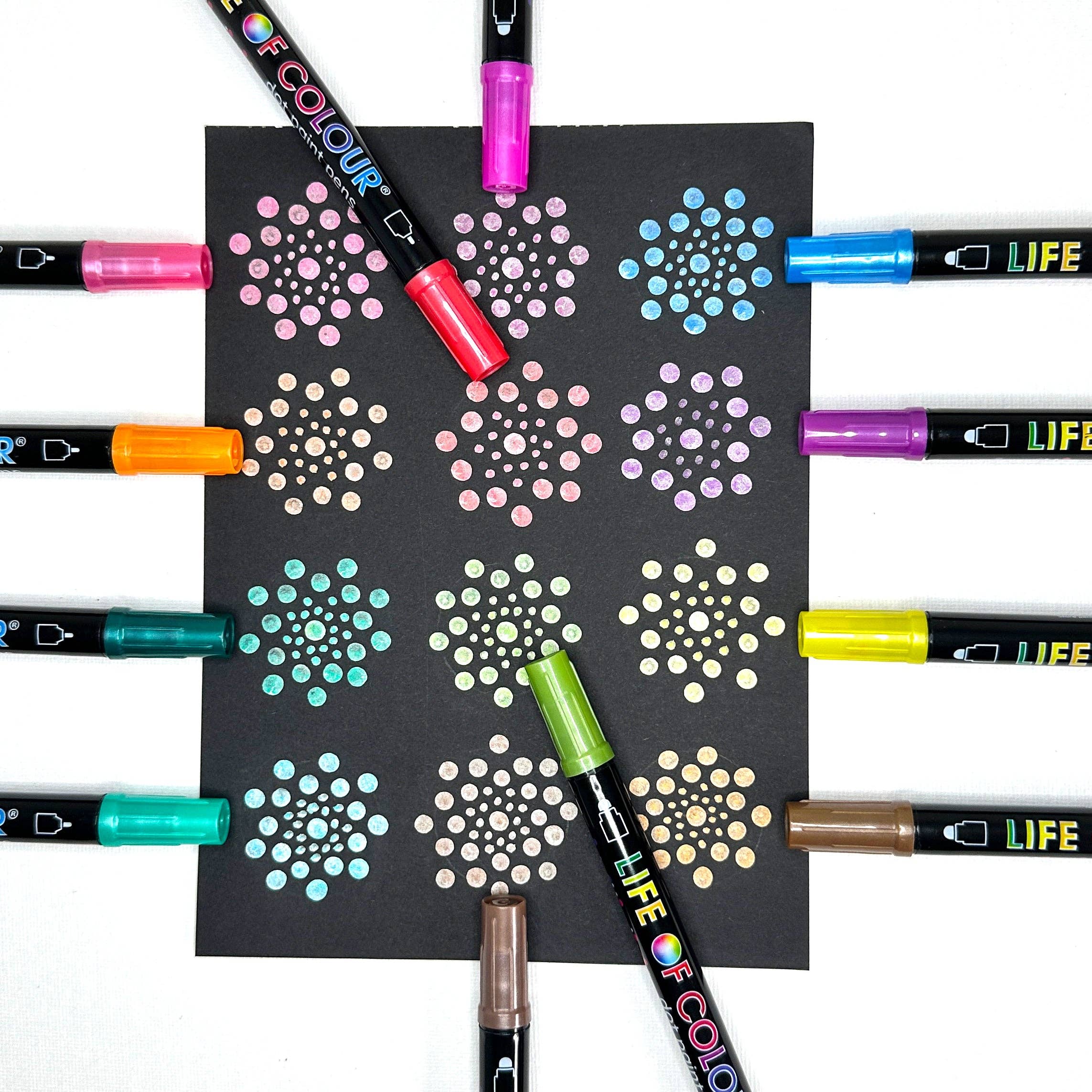 Life of Colour - Wholesale Marker - Metallic Dot Markers Acrylic Paint Pens -  Set of 125