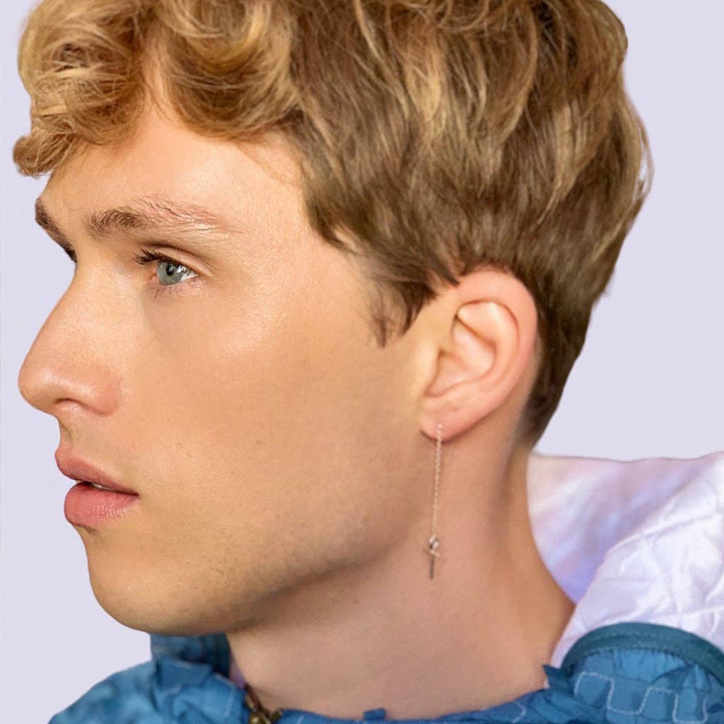 ZOE HOOP – wholesale Hängande örhängen – Örhänge kille: The Shepherd's Cross earring5