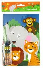 Tiny Mills – wholesale Målarbok - Barn och baby – Zoo Jungle Safari Djur Målarböcker med kritor Party12