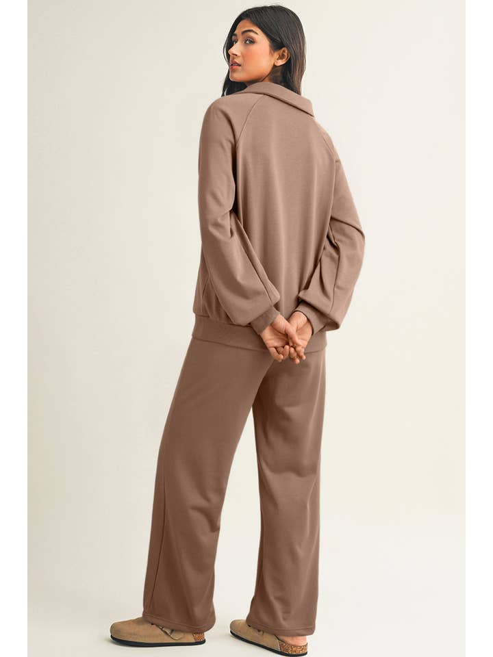 Little Daisy Closet - Wholesale Lounge Set - Women's - LDC Collar V Neck Pullover and Drawstring Sweatpants Set6