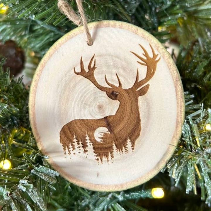 Parks Art Collection - Wholesale Ornament - Deer Christmas Ornament, White Tail, Wildlife Gift, Rustic0