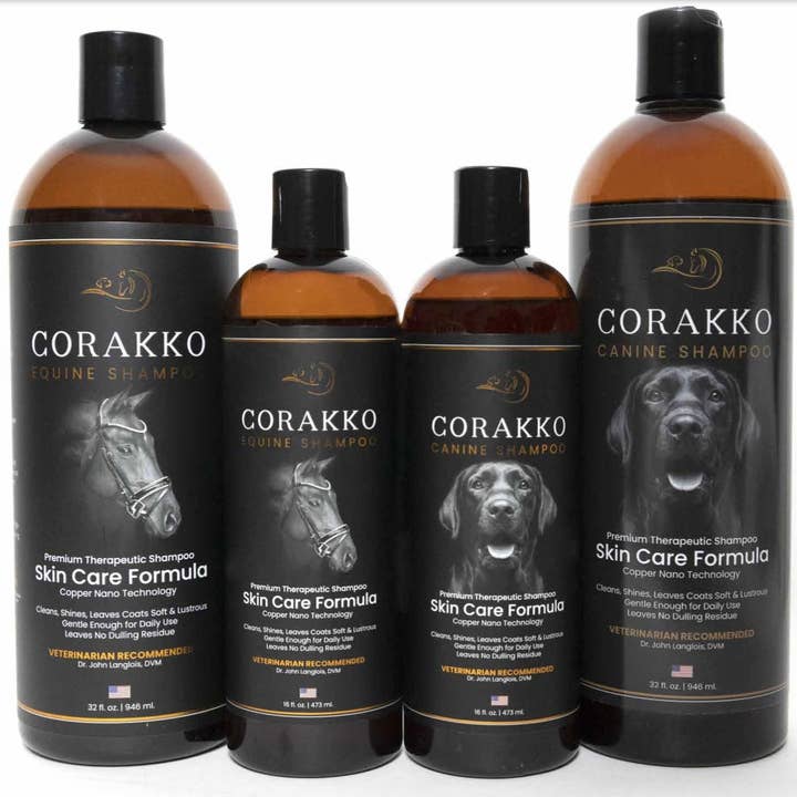 Corakko Equine & Canine Shampoo for wholesale by Curry on a Stik