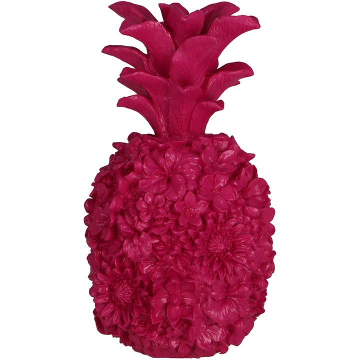 Ananas in polimero "Robby" L14 cm, H25 cm, colore erika per la vendita all'ingrosso da parte di Vosteen
