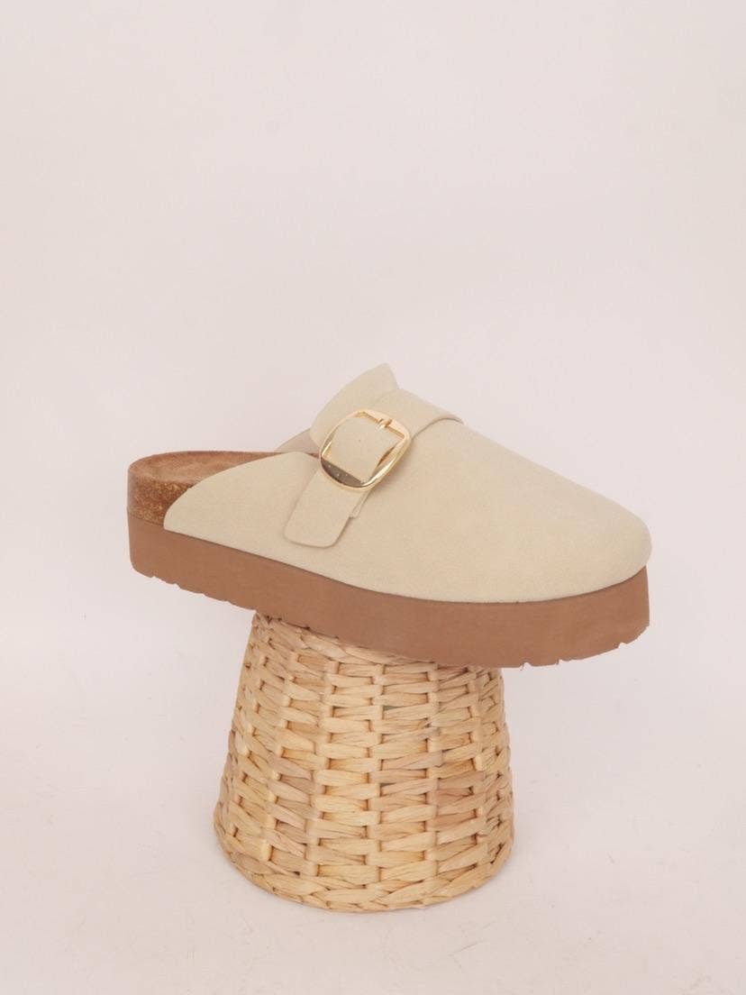 BELLICY / Cink-me - Wholesale Mules - Women's - Suede mules with buckle, IU23212