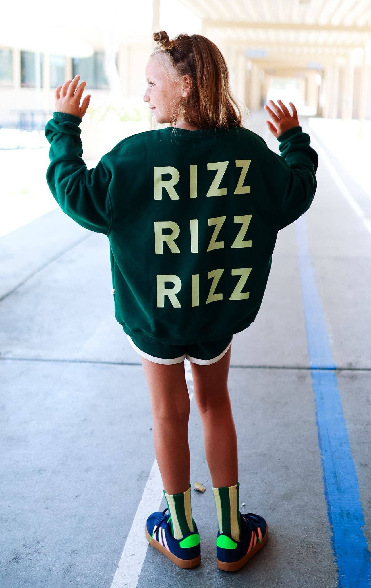 RIZZ | FOREST GREEN | oversized drop shoulder | KIDS for wholesale on Faire5